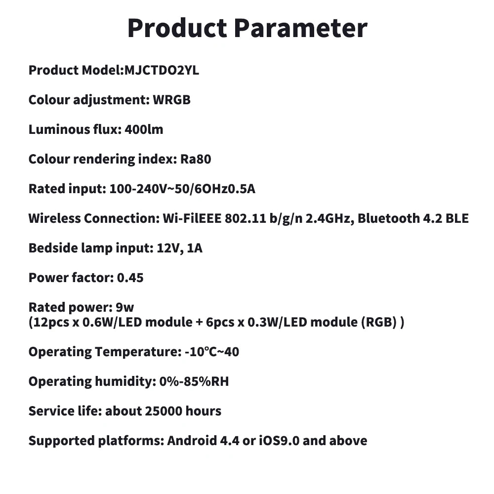 Bedside Lamp 2 Smart Table LED Night Light Colorful 400 Lumens Bluetooth WiFi Touch Control for Apple HomeKit Siri