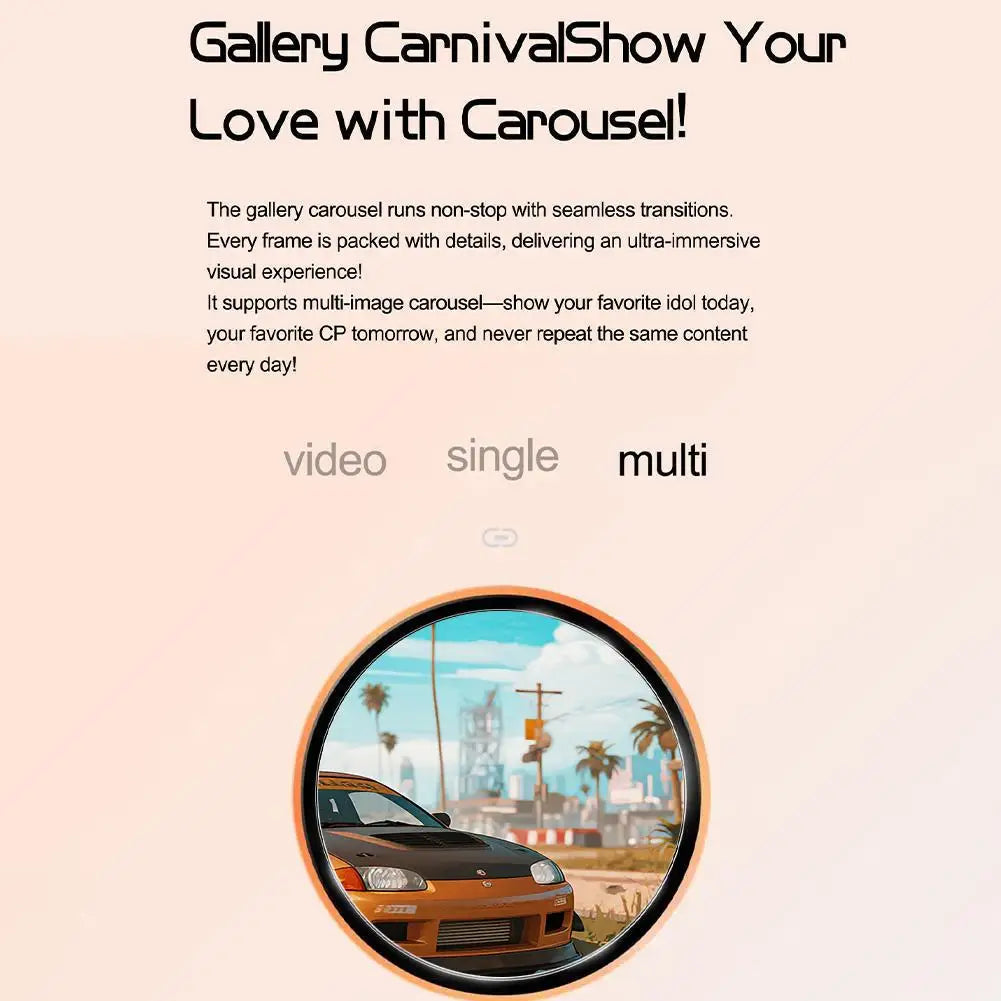 Anime E-Badge Display Pin 1.7 Inch Touch Screen LED Button Touchscreen E-Ink Photo Frame With Video Playback