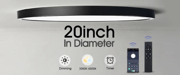 MARPOU Tuya Smart LED Ceiling Lamp Wood Grain App Voice Control Alexa/Google Remote Control Square Ceiling Lights Living Room