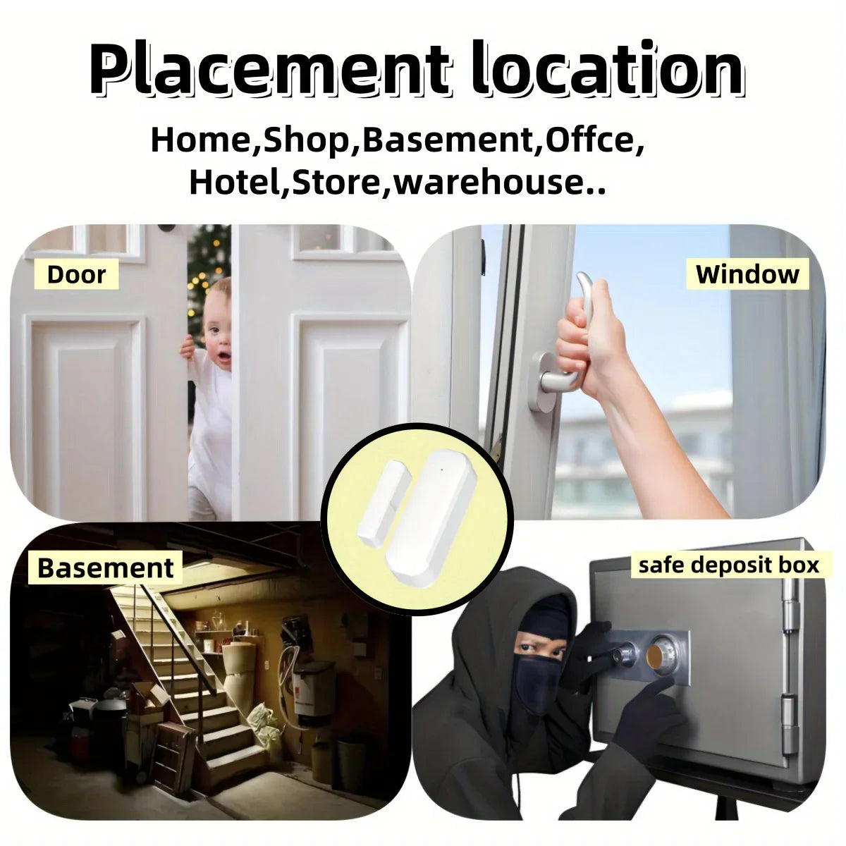 Tuya Zigbee Smart Door Sensor Window Door Open Closed Detectors Smart Home Security Alarm System Voice Control Via Alexa Google