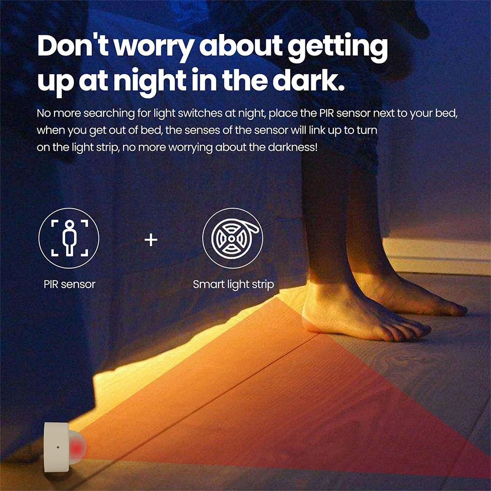 Zigbee Mini PIR Motion Sensor Human Motion Infrared Detector Security Alarm Work With Alexa Google Home Zigbee2MQTT Need Gateway