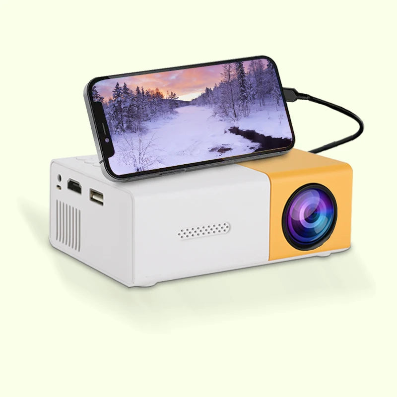 Ultra high definition projector for home bedroom wall projection, home cinema with mobile phone screen projection, TV office