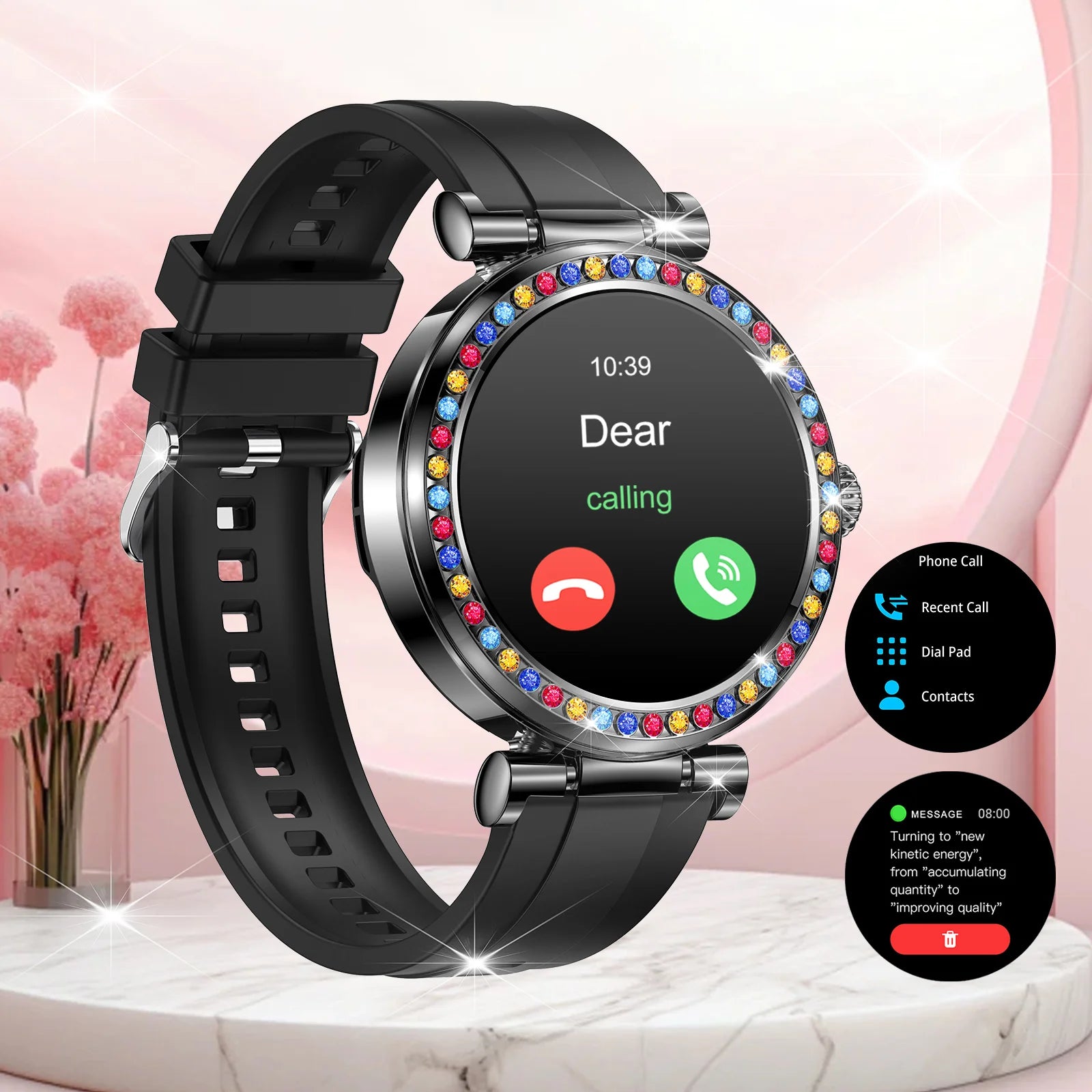 Woman Smart Watch,call Notification and Rejection,  Pedometers, Music Playback, for Women Gift