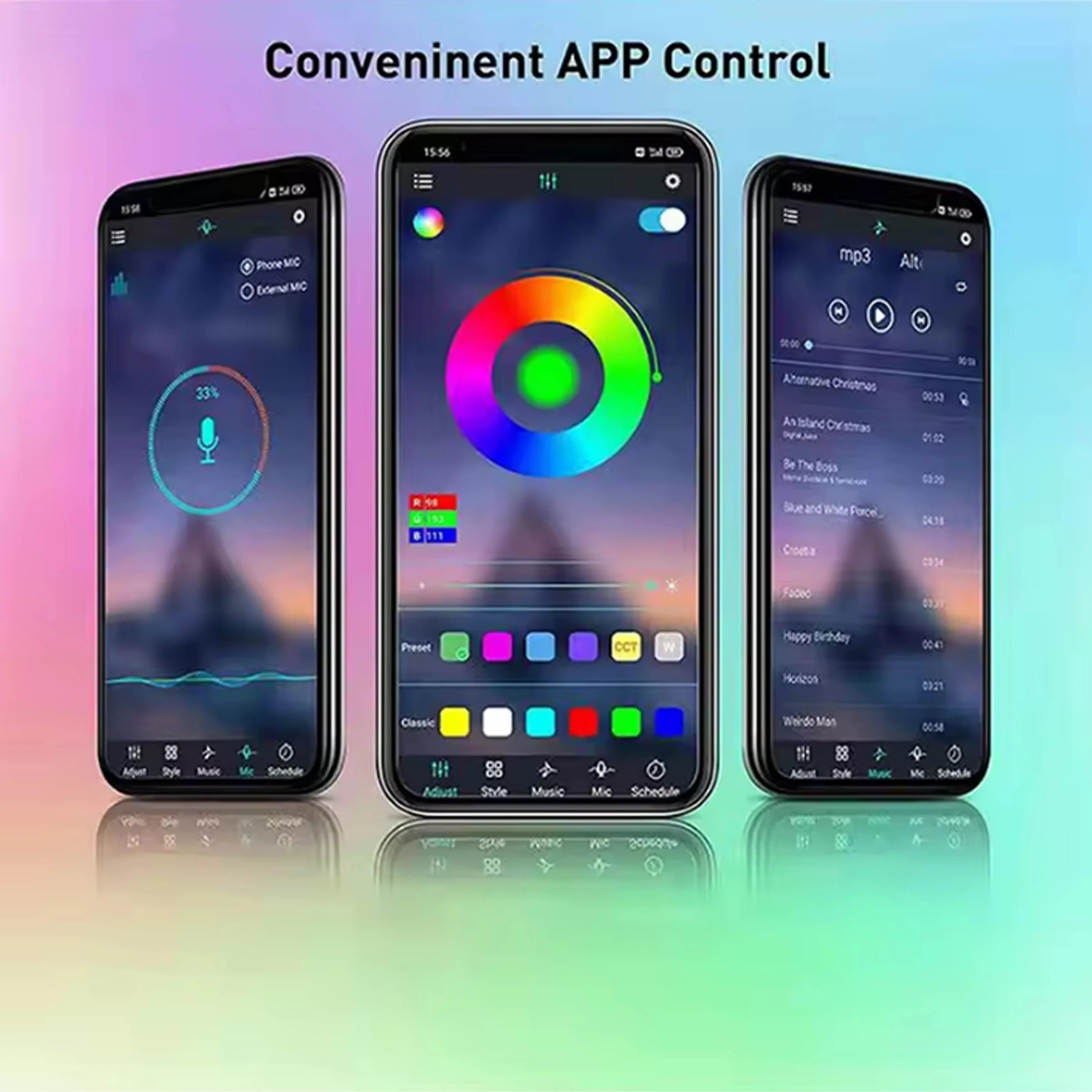 5V USB RGBlC Firework Strip Lights LED Bluetooth APP Control Smart Lamp Sync Music Bedroom Decor Dream Light LED Strip Light