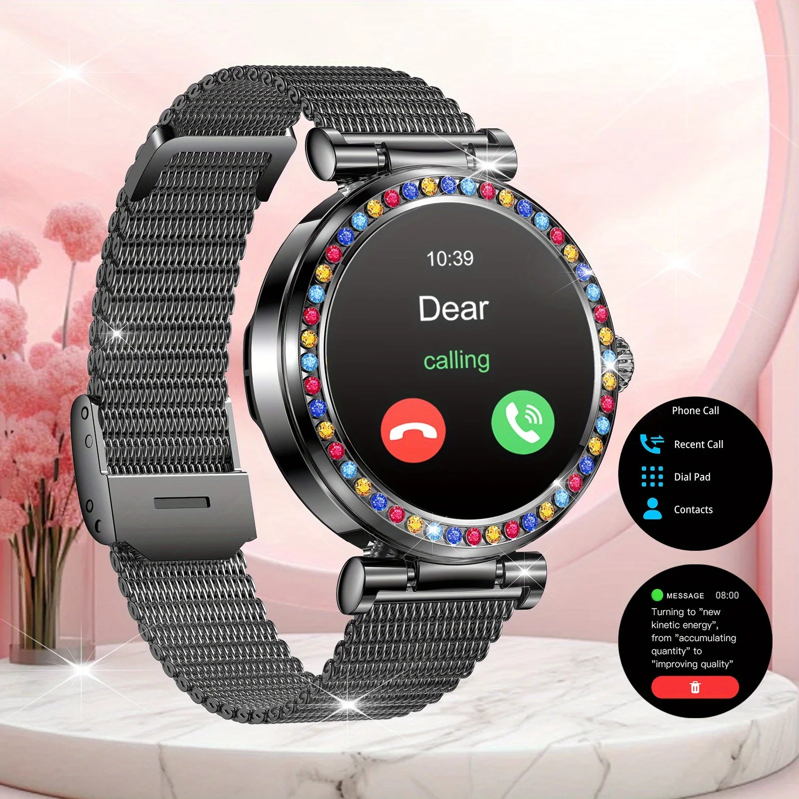 Woman Smart Watch,call Notification and Rejection,  Pedometers, Music Playback, for Women Gift