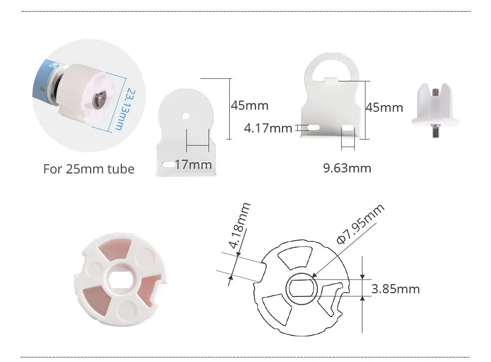 Zemismart Zigbee Roller Shade Blinds Motor for 17 25 28mm Tube Smart Electric Curtain Engine Works with Tuya Alexa Google Home
