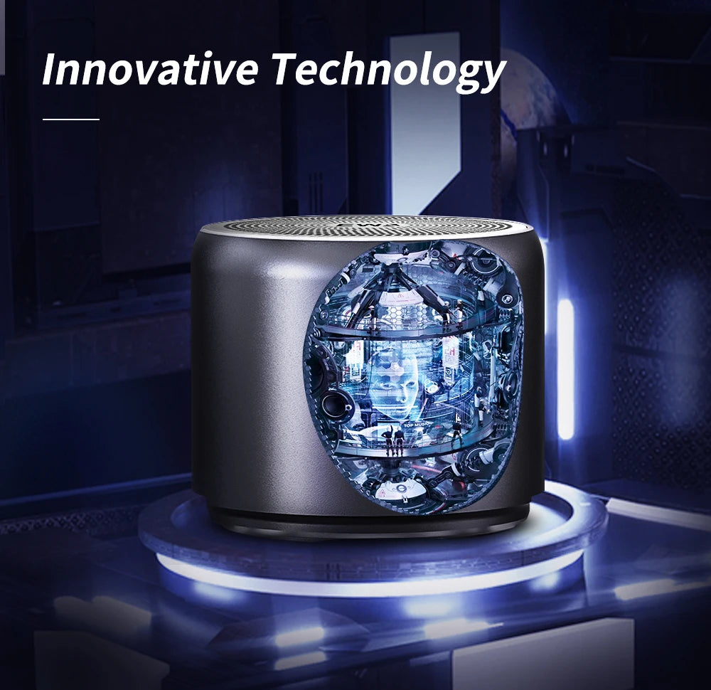 EWA A106 Pro Mini Bluetooth Speaker with Custom Bass Radiator, IPX7 Waterproof, Super Portable Speakers, Travel Case Packed