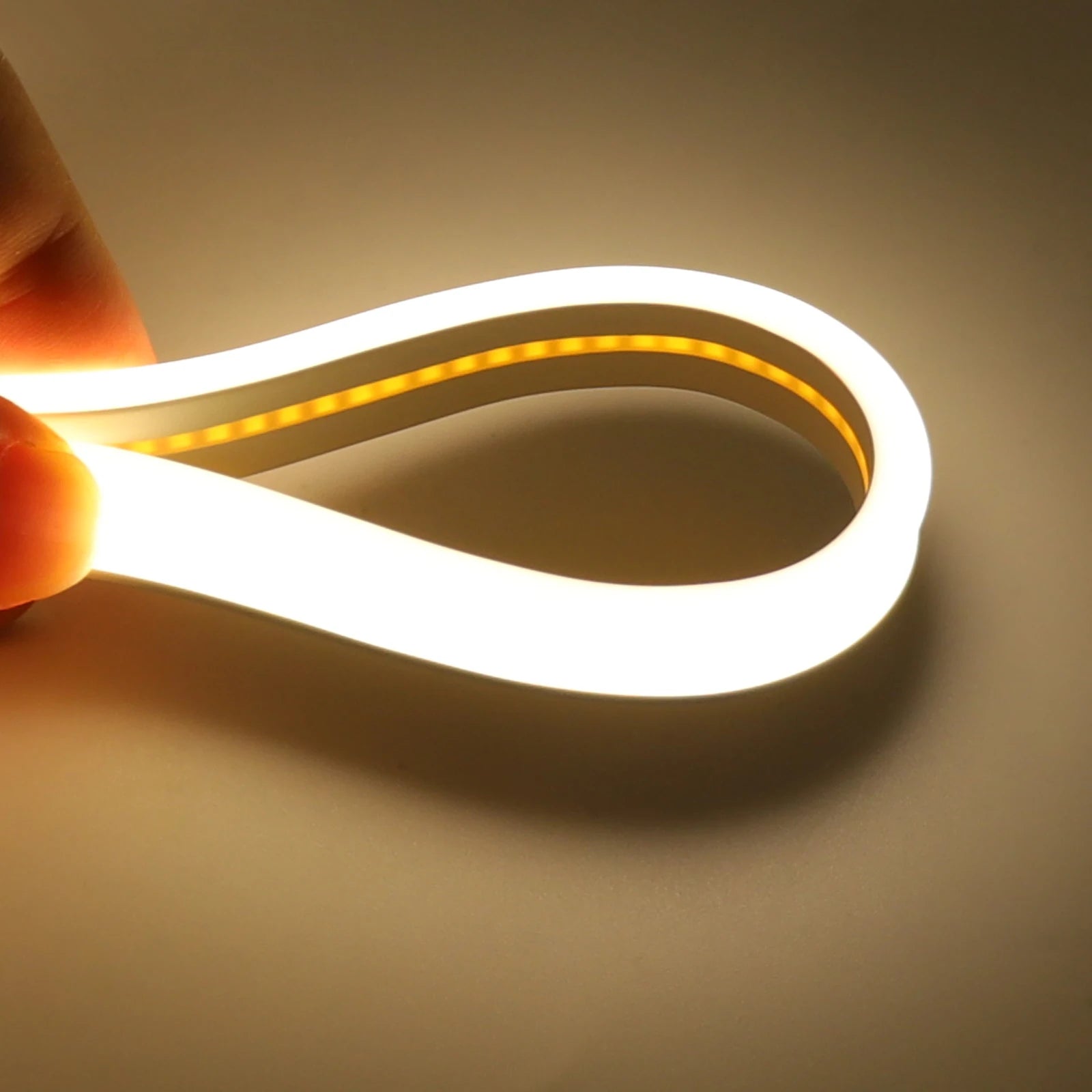 LED Strip COB Neon Light 12V 24V Front+Side Glow Flexible COB LED Tape 320LEDs High Density Linear Light Waterproof LED Ribbon