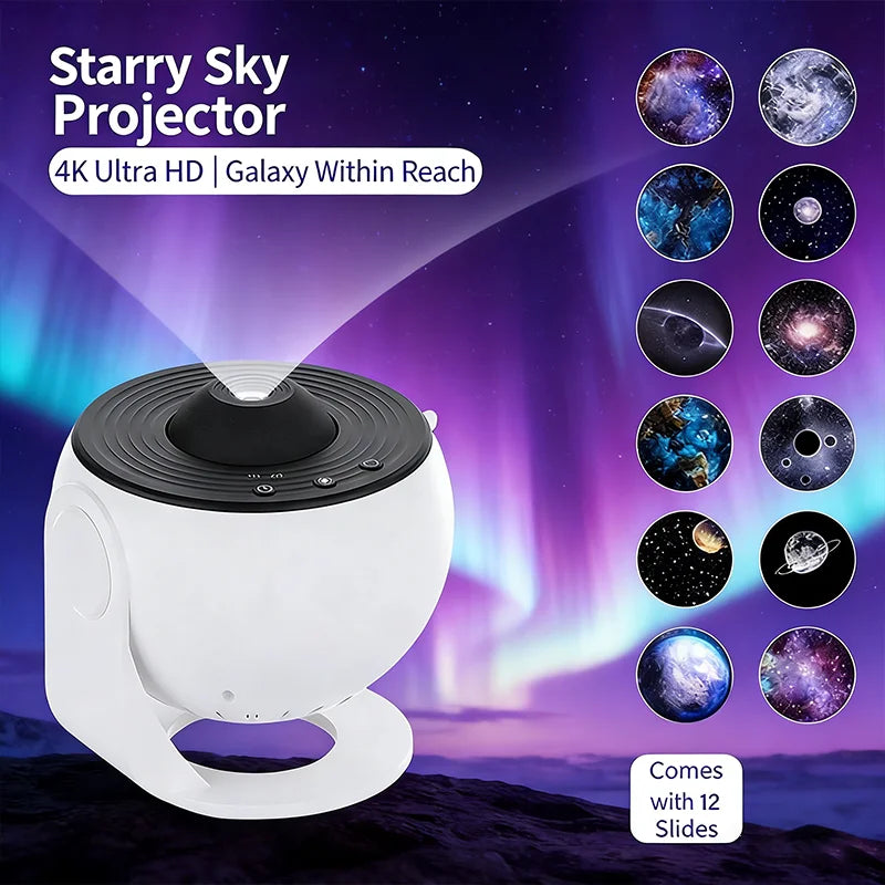 Hot Selling Starry Sky Planetarium Lamp 360° Rotate Galaxy Night Light Projector for Kids Room Valentine’s Gift Bedroom Decor