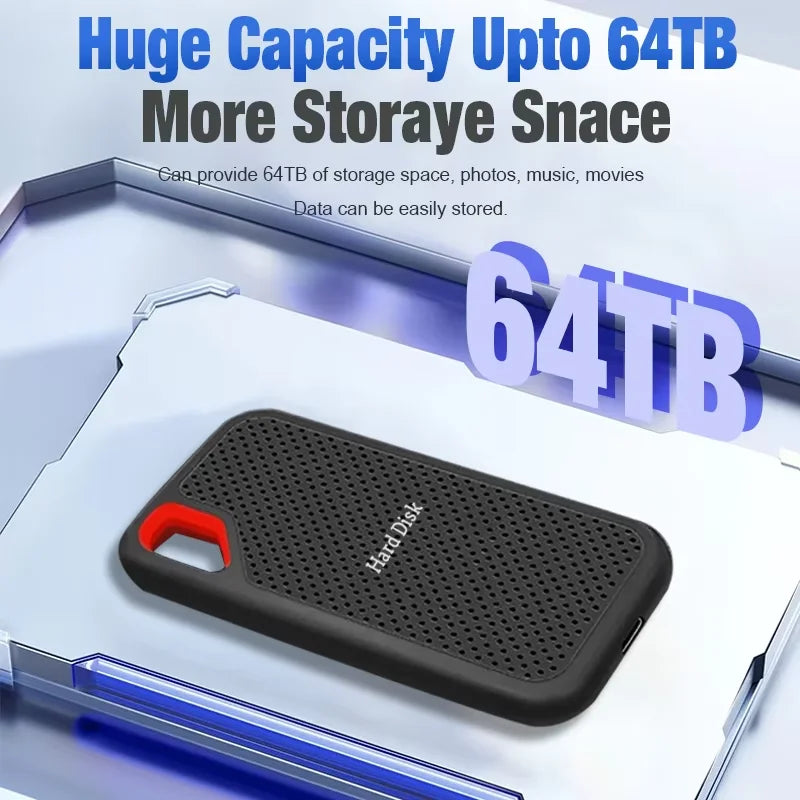 High Speed Portable SSD 256TB External Solid State Drive 1TB 2TB External Hard Drive 4TB External Hard Disk For Laptop Mac Phone