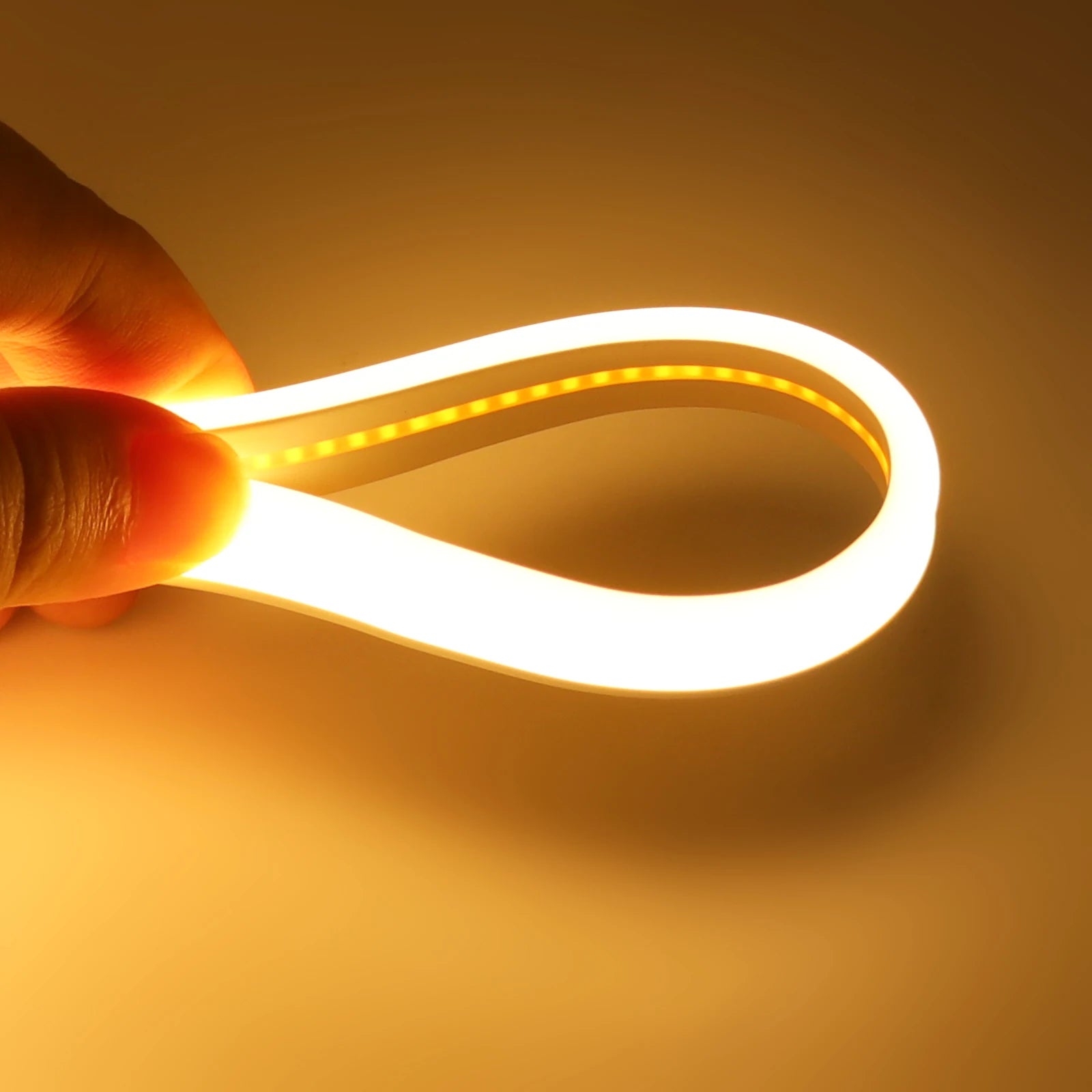 LED Strip COB Neon Light 12V 24V Front+Side Glow Flexible COB LED Tape 320LEDs High Density Linear Light Waterproof LED Ribbon