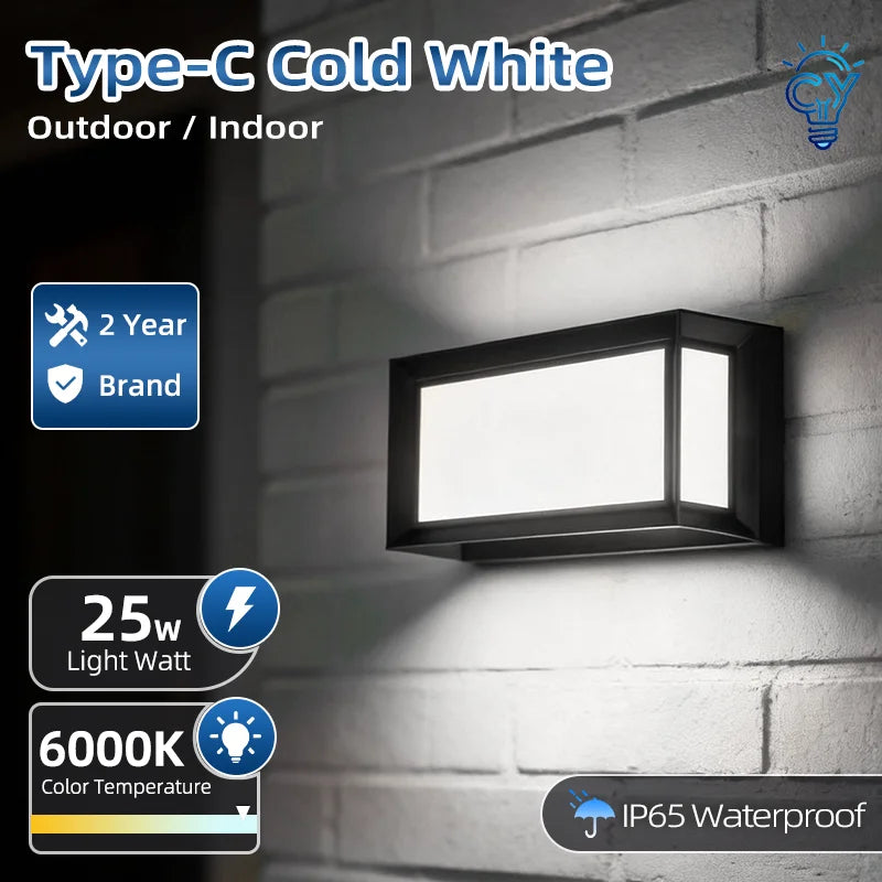 LED Outdoor Wall Light Ip65 Waterproof Wall Lamp Led Outdoor Lighting Porch Lights For Balcony Home Garden Light Bedroom 85-220V