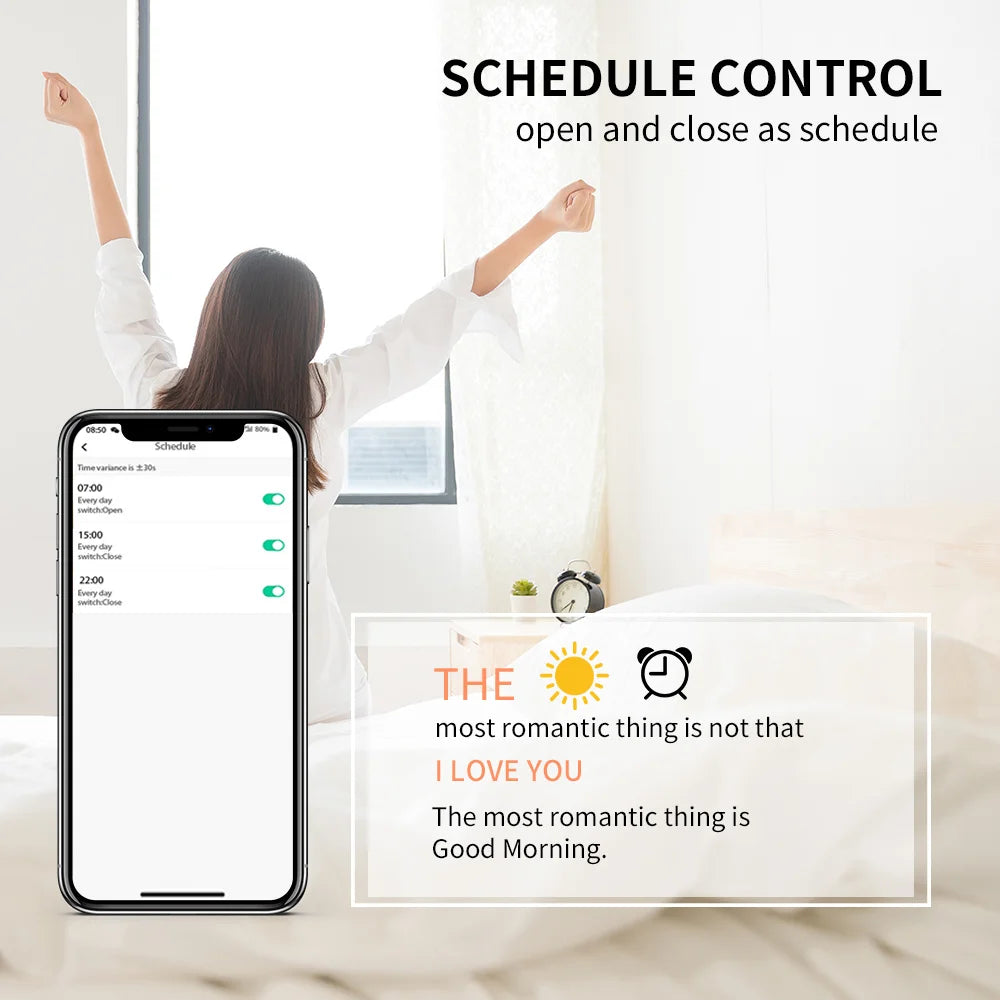 Smart Tuya Wifi/Zigbee Electric Curtain Shutter Motor with RF Remote 22.5CM Size APP Control Alexa Google Assistant SmartThings