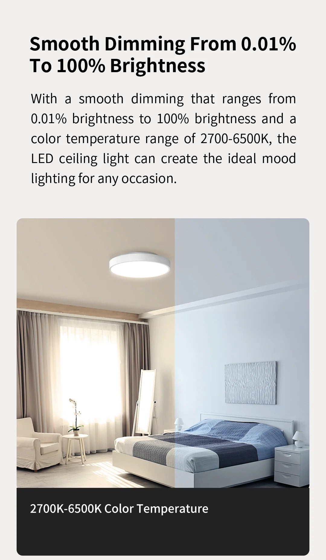 Global version Yeelight Smart LED Ceiling Light PRO Wifi Connection 2700-6500K Dimmable Smart Voice Control For Apple Homekit