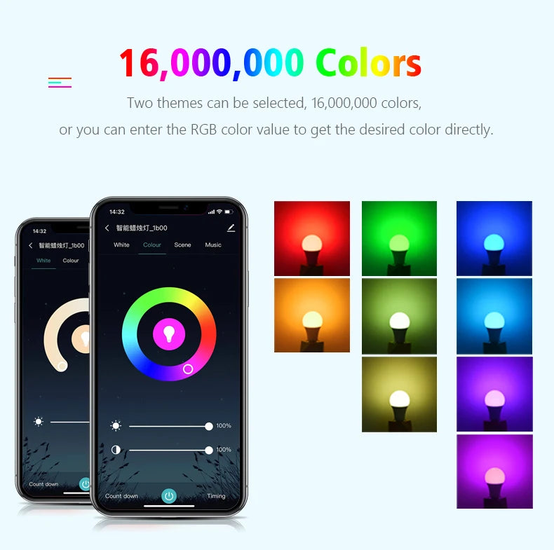 MFi Certified Homekit LED Smart WiFi Light Bulb Siri Voice APP Control RGBCW Night Lamp For Apple HomeKit App Alexa Google Home