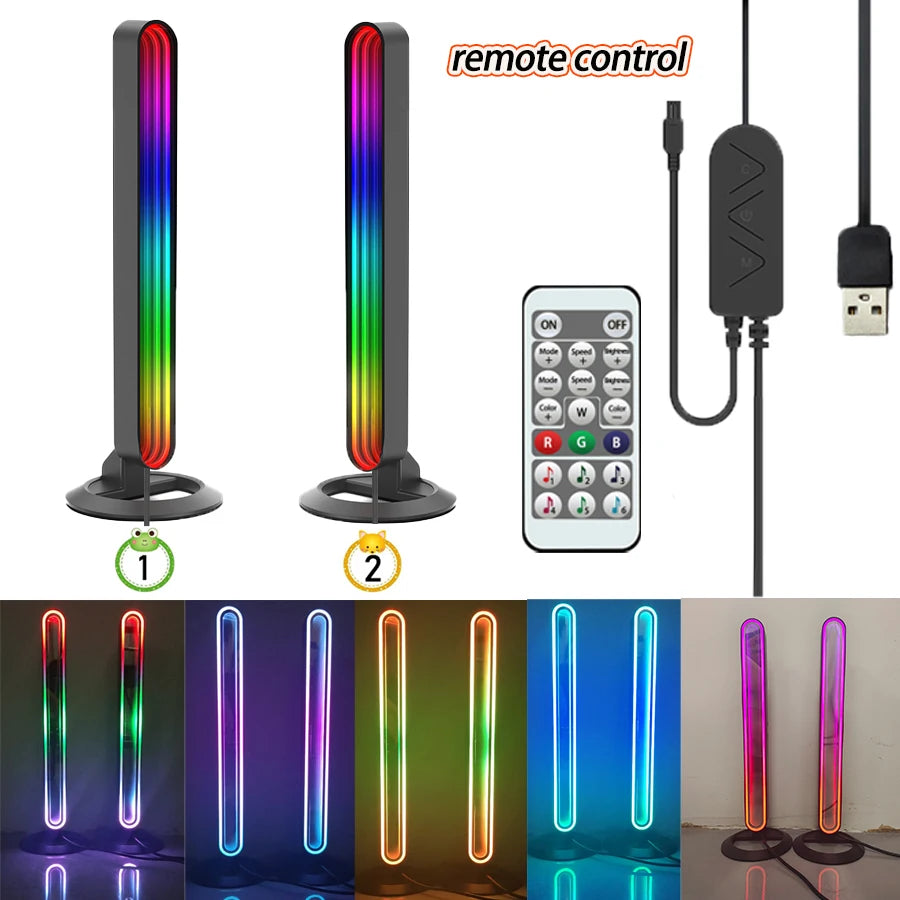 WIFI Smart RGB Light Bar for Google Home TV Background PC Holiday Esports Desktop Decoration Lamp Mirror Music Desktop Lighting