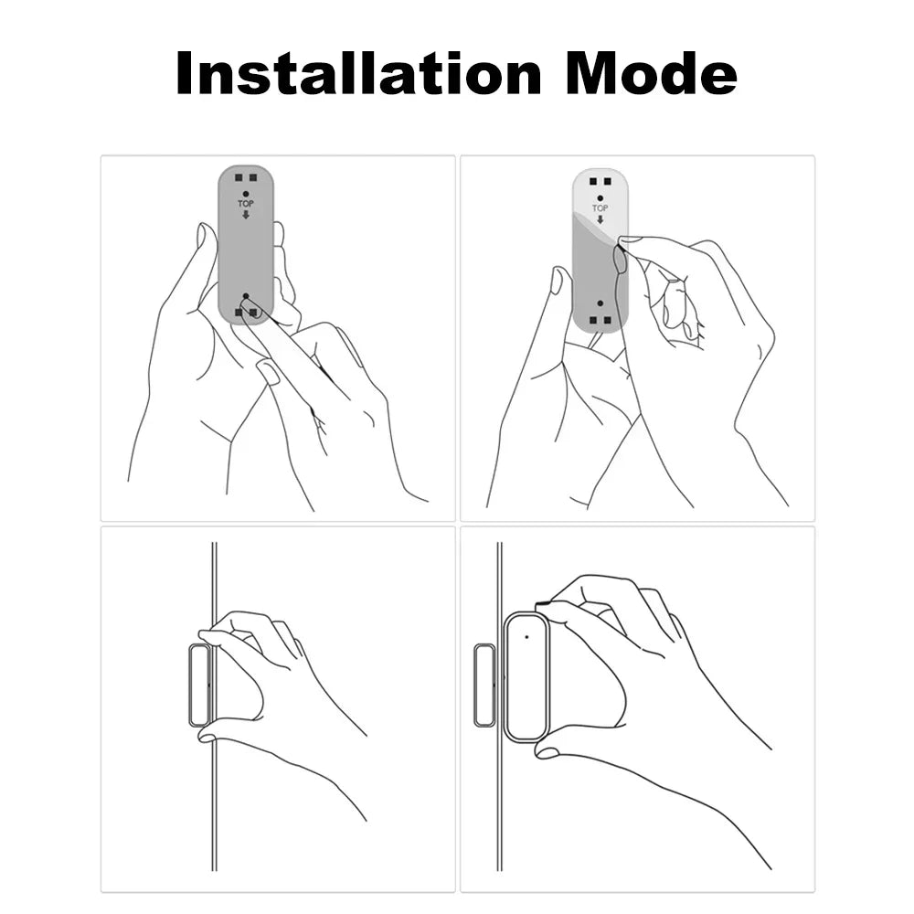 Tuya Zigbee Smart Door Sensor Window Door Open Closed Detectors Smart Home Security Alarm System Voice Control Via Alexa Google