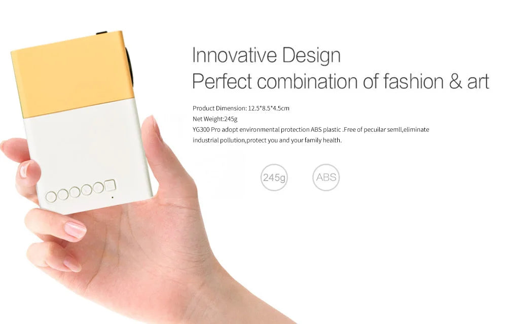 YG300 Mini Projector LED Yg300 Upgraded Version 1000 Lumen 320x240P HDMI-compatible USB Audio Home Media Player Beamer