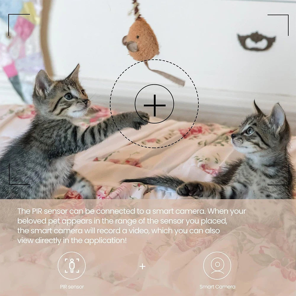 Zigbee Mini PIR Motion Sensor Human Motion Infrared Detector Security Alarm Work With Alexa Google Home Zigbee2MQTT Need Gateway