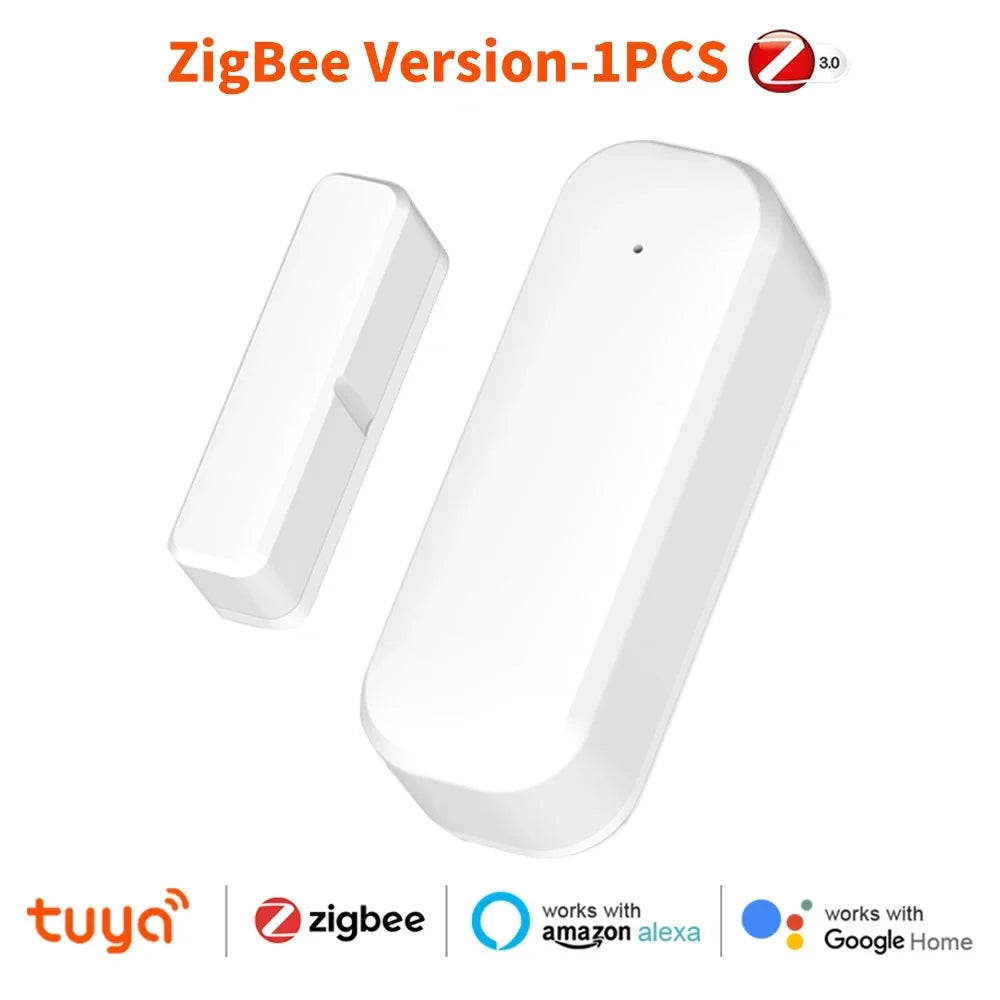 Tuya Zigbee Smart Door Sensor Window Door Open Closed Detectors Smart Home Security Alarm System Voice Control Via Alexa Google