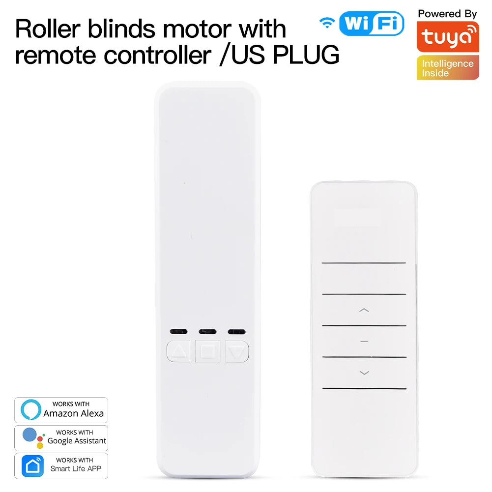 MOES Tuya WiFi Smart Motor Electric Chain Roller Blinds Shade Shutter Drive RF Remote Kit Smart Life App via Alexa/Google