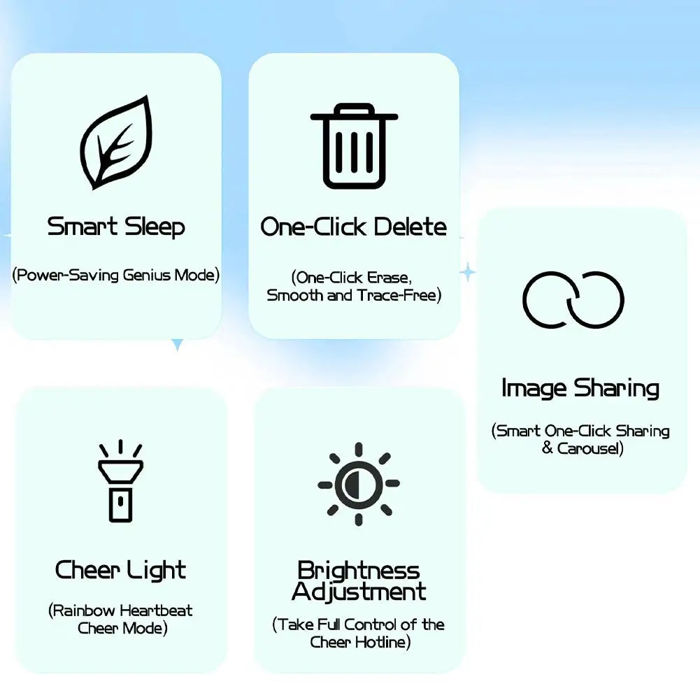 Anime E-Badge Display Pin 1.7 Inch Touch Screen LED Button Touchscreen E-Ink Photo Frame With Video Playback