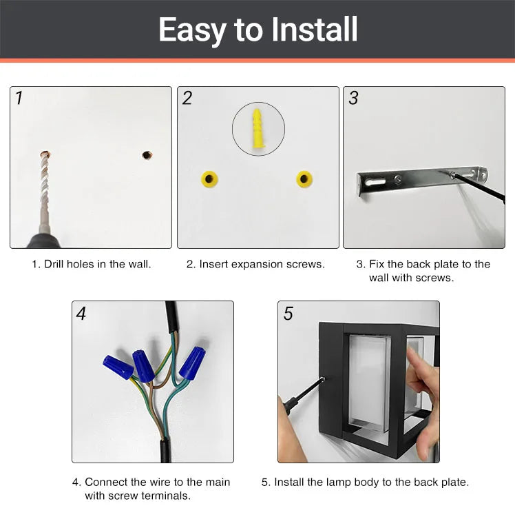 WIFI Smart LED Wall Lamp Outdoor Light Fxiture 20W 2700k-6500k Waterproof RGBICW Color Voice Control Work With Alexa Google