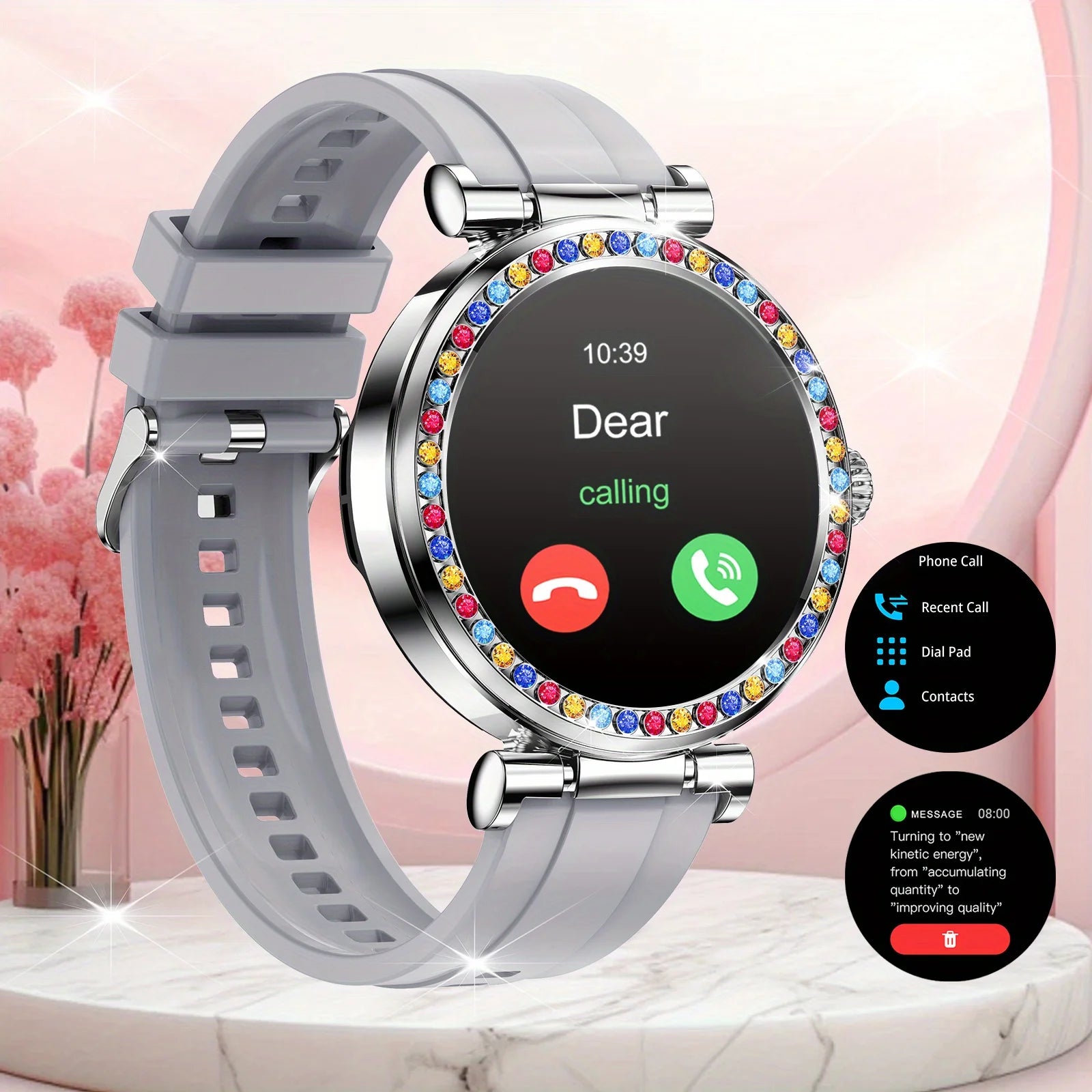 Woman Smart Watch,call Notification and Rejection,  Pedometers, Music Playback, for Women Gift