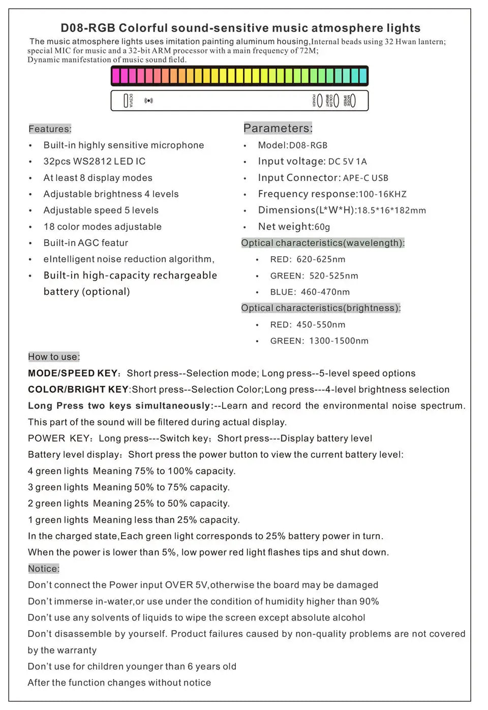 LED Ambient Light RGB Table Lamp Bluetooth Music Sync Night Light USB Rechargeable Desk Mood Light for Car PC Gaming Room Decor