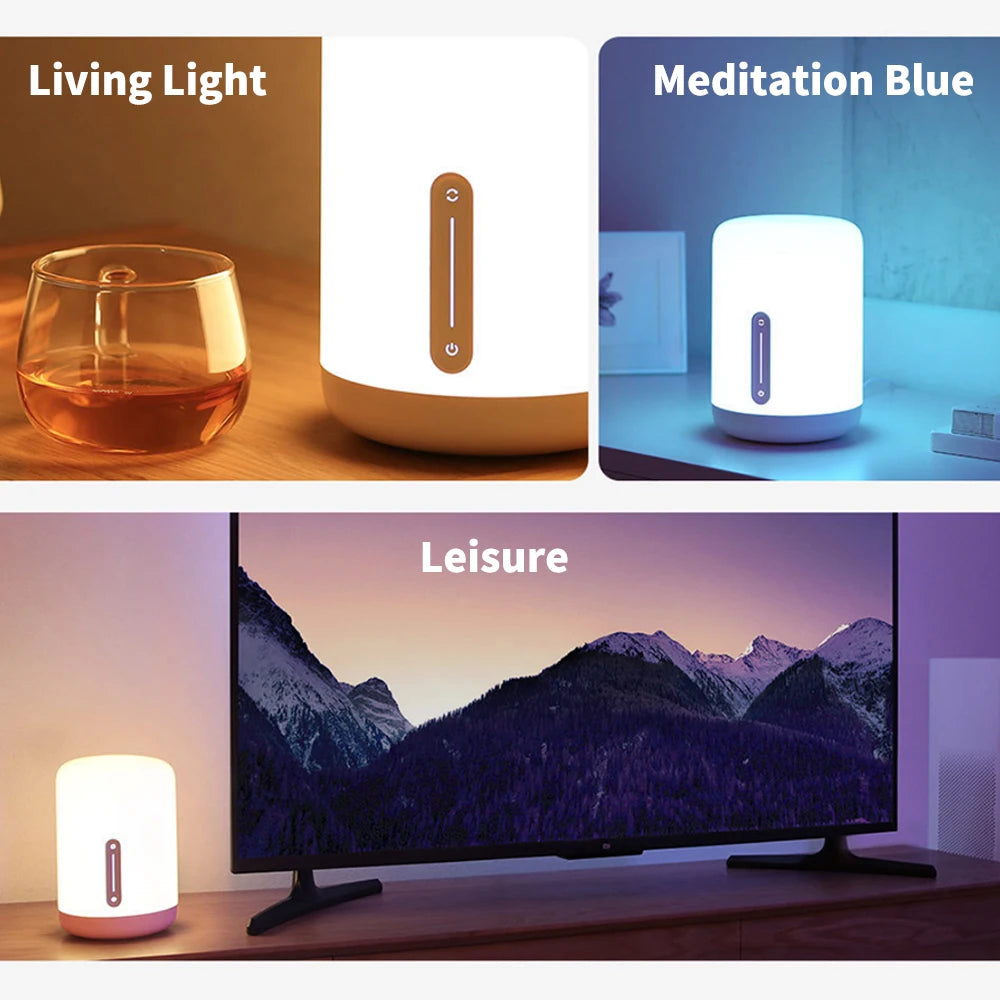 Bedside Lamp 2 Smart Table LED Night Light Colorful 400 Lumens Bluetooth WiFi Touch Control for Apple HomeKit Siri
