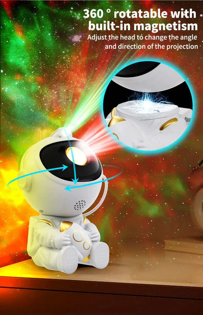 Astronaut LED Star Projector Night Light Galaxy Projectors for Home Bedroom Room Decorative Children Kids Gift Starry Sky Lamp