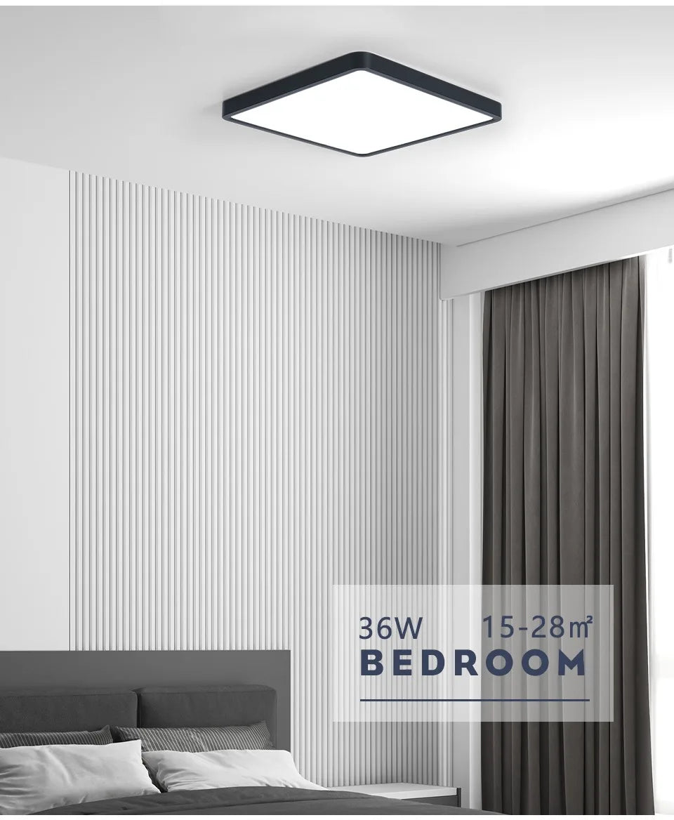 MARPOU Tuya Smart LED Ceiling Lamp Wood Grain App Voice Control Alexa/Google Remote Control Square Ceiling Lights Living Room