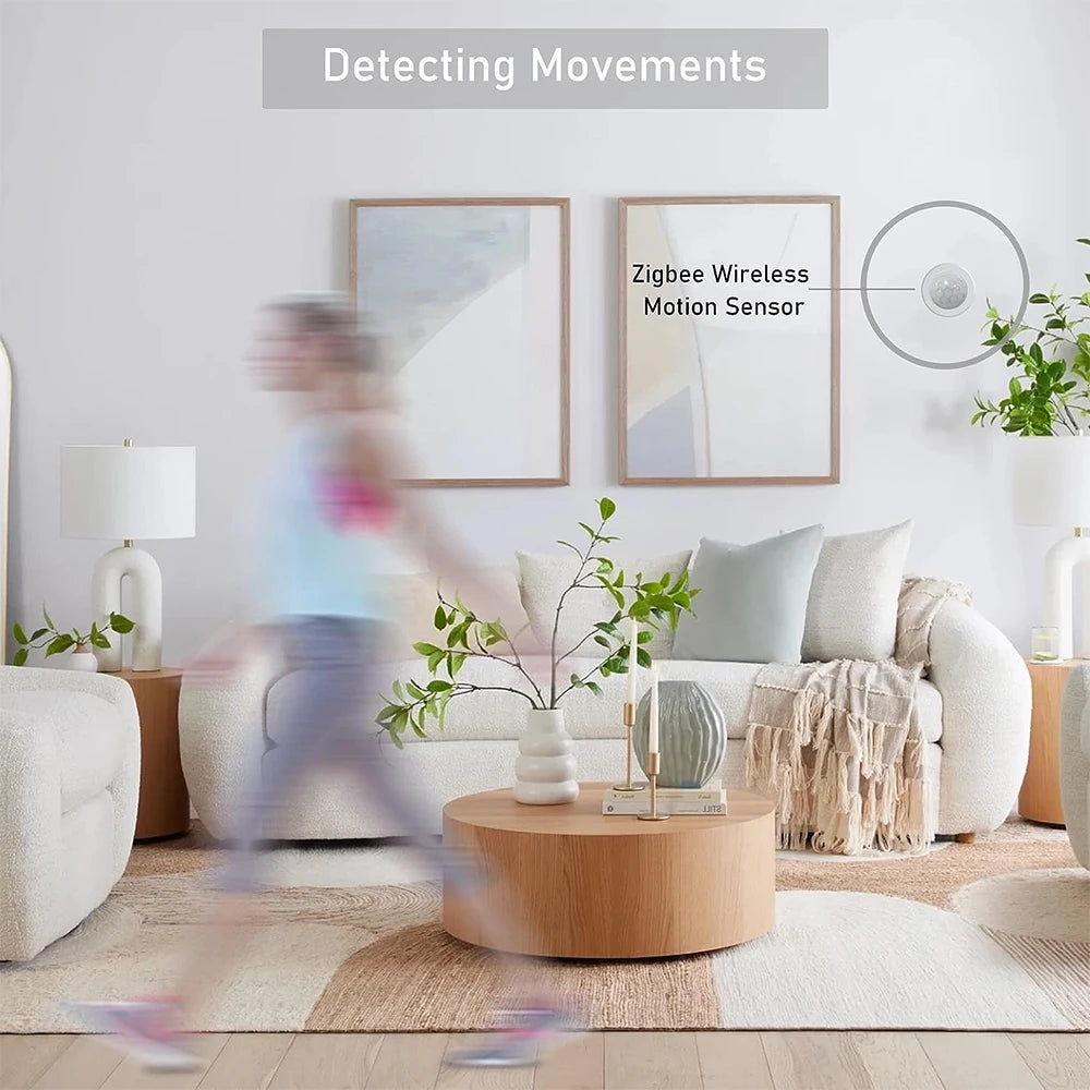 Zigbee Mini PIR Motion Sensor Human Motion Infrared Detector Security Alarm Work With Alexa Google Home Zigbee2MQTT Need Gateway