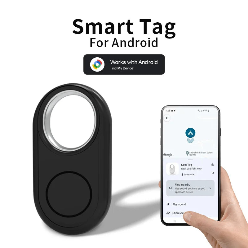 GPS Tracker for Samsung Xiaomi Android Work with Google Find Hub Bluetooth Locator Finder Global Positioning Anti-lost Smart Tag