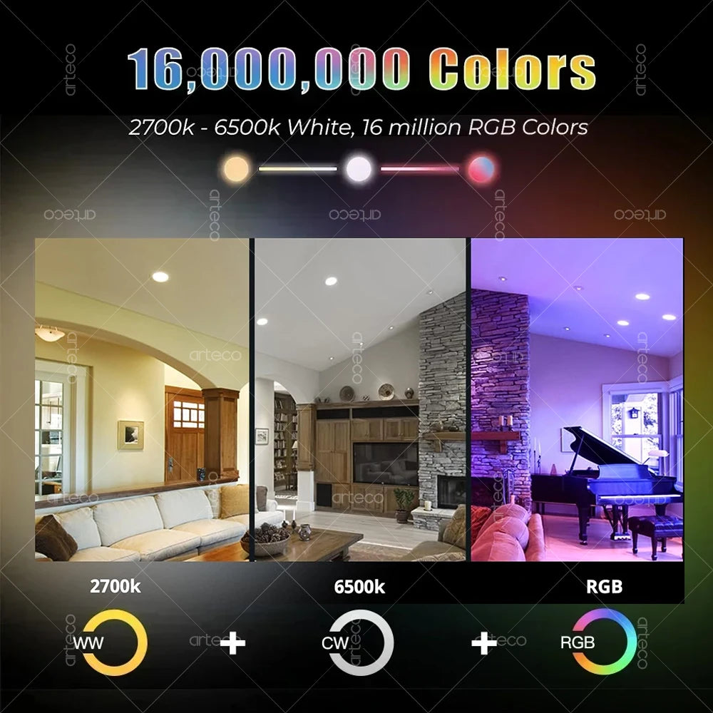 Tuya E27 GU10 E14 Bulb WiFi Zigbee Bluetooth,Dimmable Smart LED Lamp 2700-6500K RGBCW,LED Light Bulb Work With Alexa Google Home