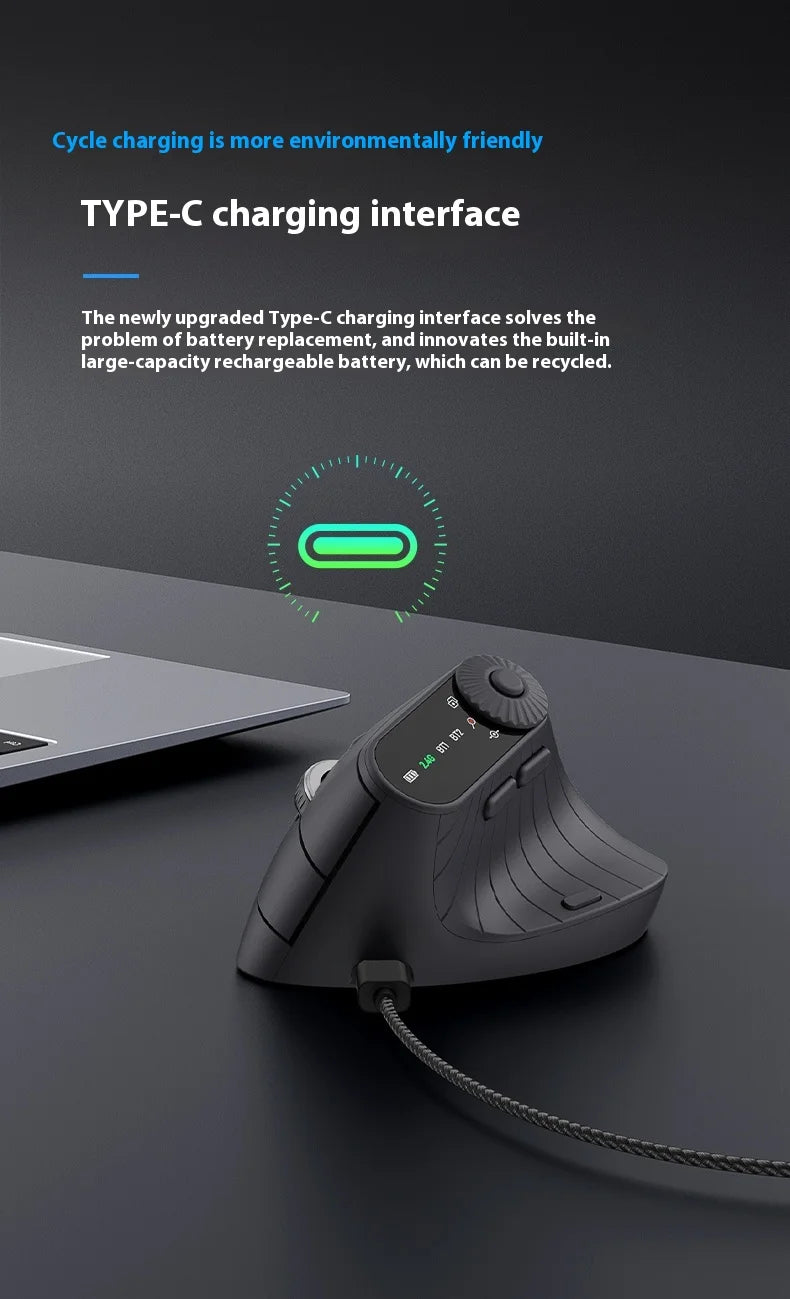 Monster M2 PRO MAX Gaming Mouse Rechargeable Dual Mode DPI Lightweight Custom & Comfortable Ergonomic Vertical Wireless Mouse