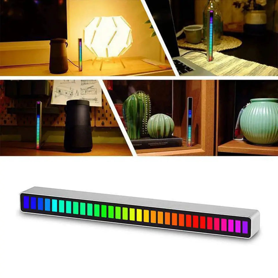 LED Ambient Light RGB Table Lamp Bluetooth Music Sync Night Light USB Rechargeable Desk Mood Light for Car PC Gaming Room Decor