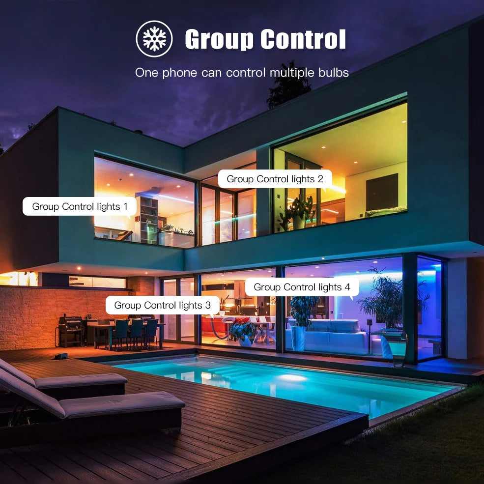 COOLO GU10 Tuya WiFi Smart LED Light Bulb Bluetooth Dimmable Lamps Smart Life App Control Spotlight Bulb Works With Alexa Google