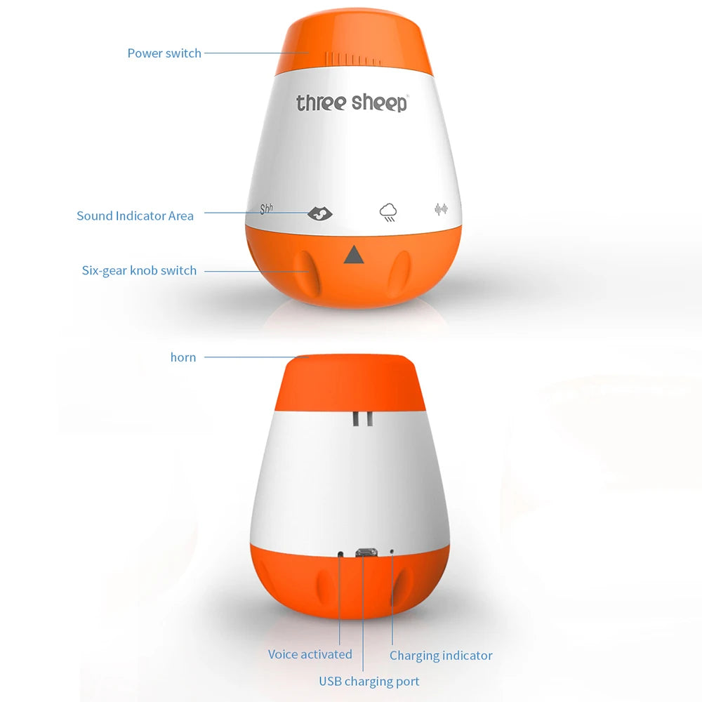 Baby White Noise Machine Smart Music Voice Sensor Infants Bad Sleep Helper Therapy Sound Monitor Generator for Babies Relax Toy