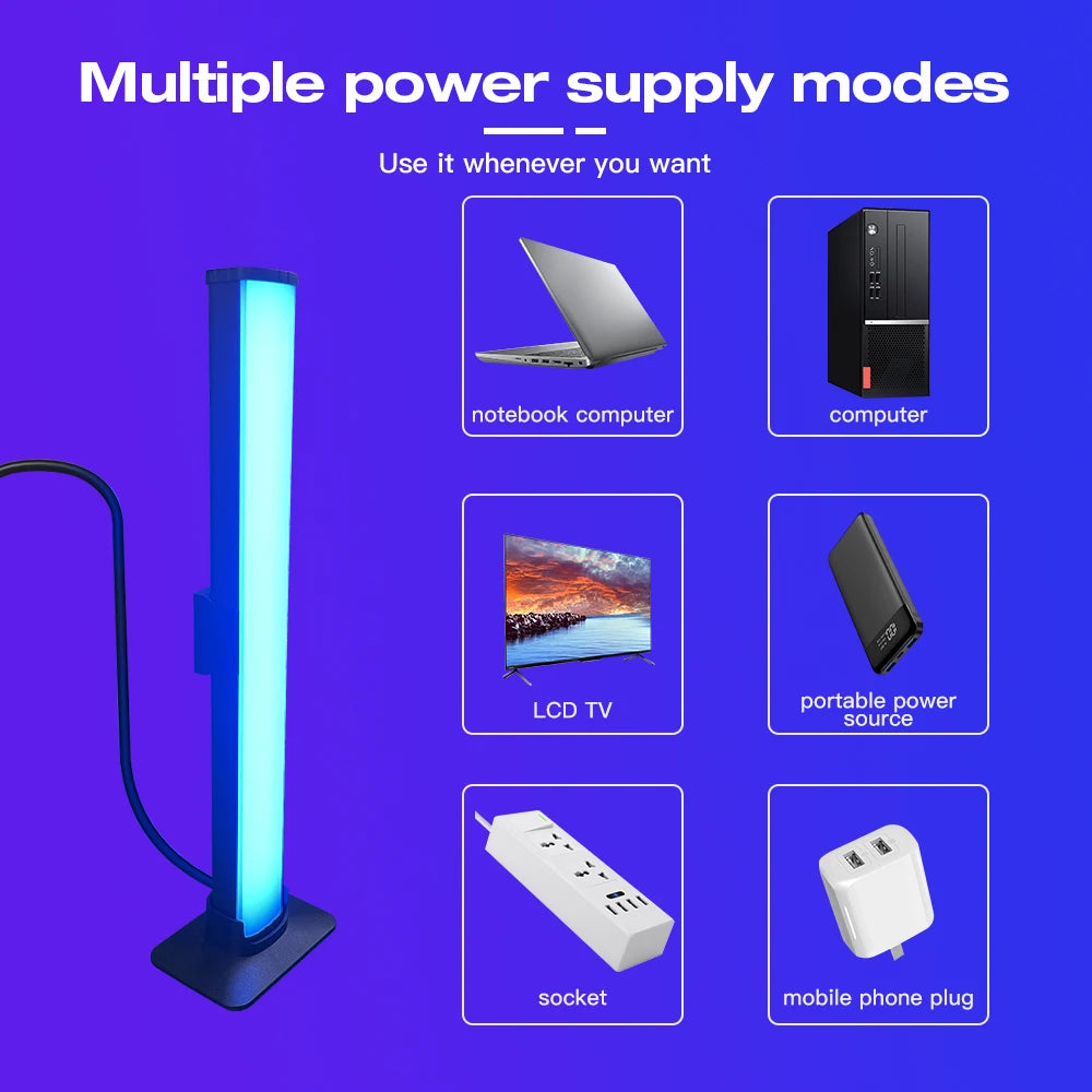 5V USB Zigbee 3.0 RGB+CCT LED Lamp Bar RGBCW Dimmable Light Tuya Smart Life APP Alexa Google Assistant SmartThings Voice Control