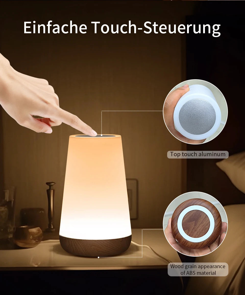 Tuya WiFi Smart Table Lamp Dimmable App Voice Control Desk Lamp RGB Touch Lamps Bedroom Night Light Work with Alexa Google Home